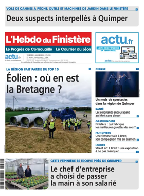 Cover of L'Hebdo du Finistere - Le Progres de Cornouaille Le Courrier du Leon