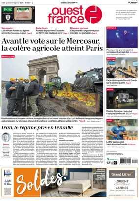 Cover of Ouest France (Pontivy)