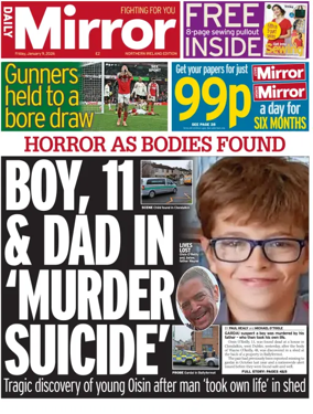 Cover of Daily Mirror (Northern Ireland)