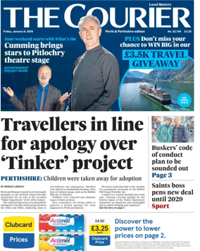 Cover of The Courier & Advertiser (Perth and Perthshire Edition)