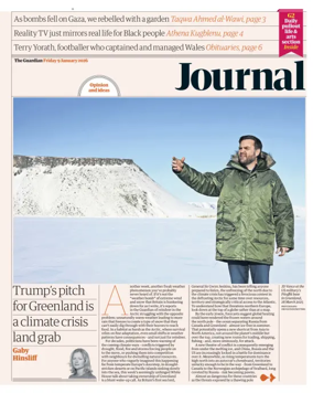 Cover of The Guardian e-paper Journal