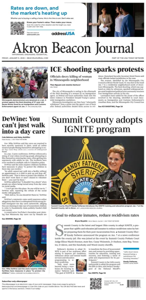 Cover of Akron Beacon Journal