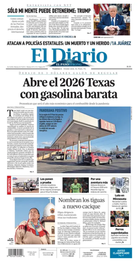 Cover of El Diario de El Paso
