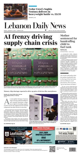 Cover of Lebanon Daily News