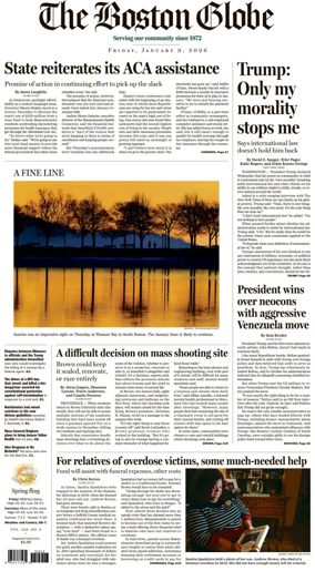 Cover of The Boston Globe