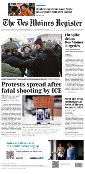 Cover of The Des Moines Register