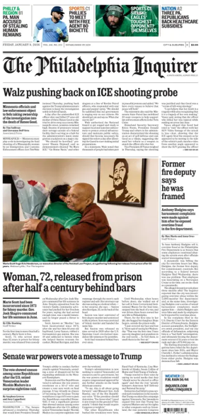 Cover of The Philadelphia Inquirer