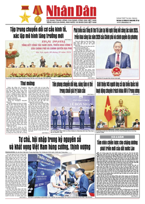 Cover of Nhan Dan newspaper