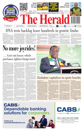 Cover of The Herald (Zimbabwe)