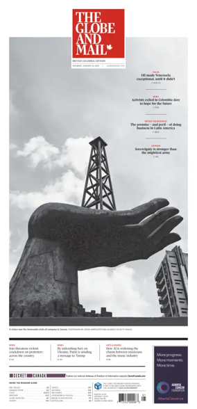 Cover of The Globe and Mail (BC Edition)