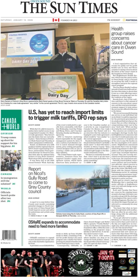 Cover of The Sun Times (Owen Sound)