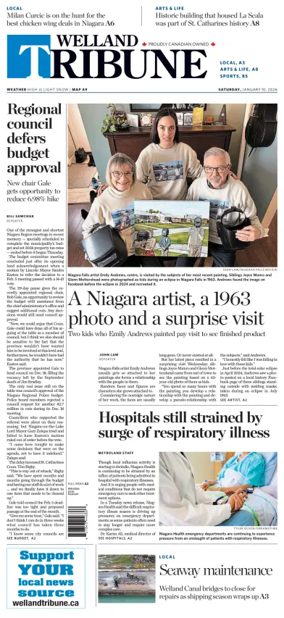 Cover of The Welland Tribune