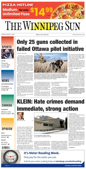 Cover of Winnipeg Sun