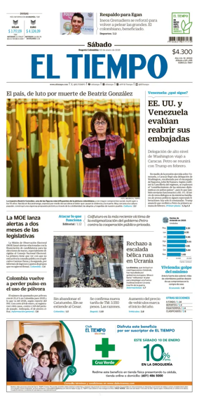 Cover of El Tiempo (Bogota)