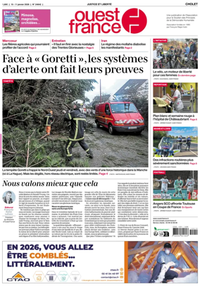 Cover of Ouest France (Cholet)