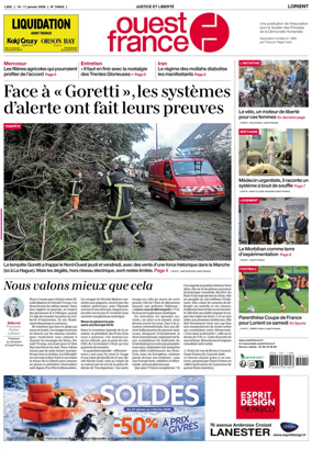 Cover of Ouest France (Lorient)