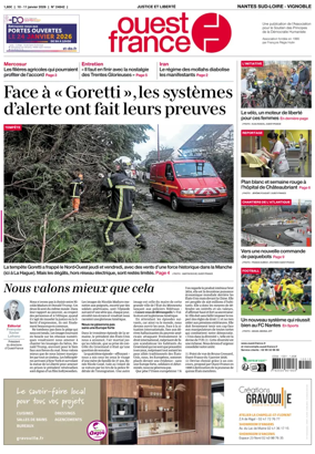 Cover of Ouest France (Nantes / Sud-Loire / Vignoble)