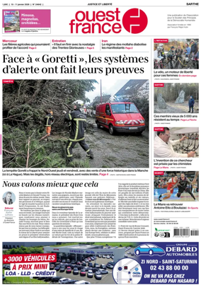 Cover of Ouest France (Sarthe)