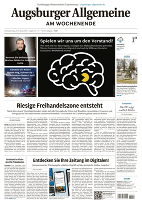 Cover of Augsburger Allgemeine (Ausgabe Stadt)