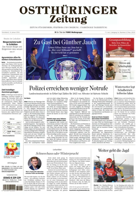 Cover of Ostthuringer Zeitung (Saale-Holzland-Kreis)