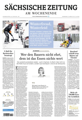 Cover of Sachsische Zeitung (Hoyerswerda)