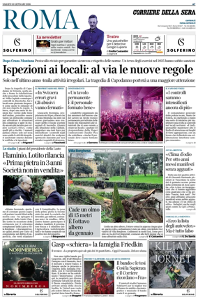 Cover of Corriere della Sera (Roma)