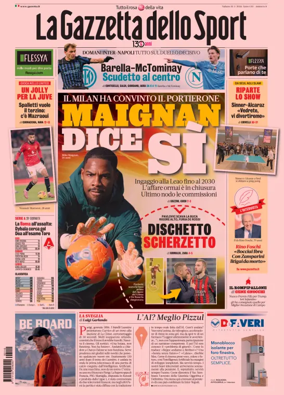 Cover of La Gazzetta dello Sport 