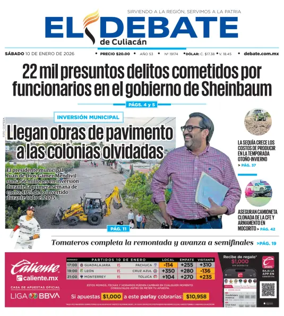 Cover of El Debate de Culiacan