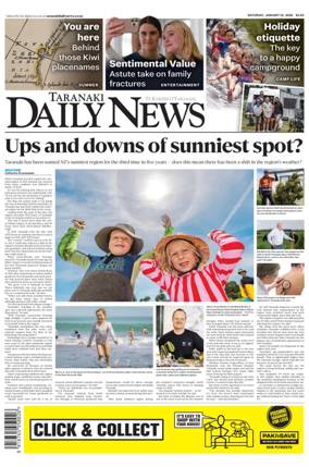 Cover of Taranaki Daily News