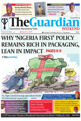 Cover of The Guardian Nigeria