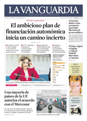 Cover of La Vanguardia