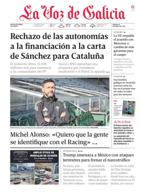 Cover of La Voz de Galicia (Ferrol)