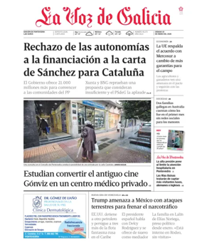 Cover of La Voz de Galicia (Pontevedra)