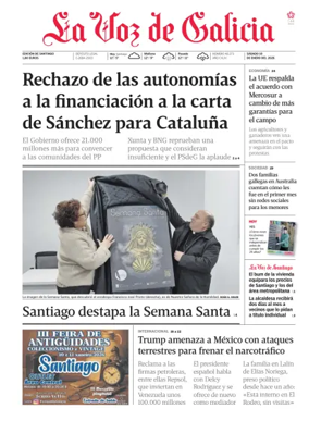 Cover of La Voz de Galicia (Santiago)