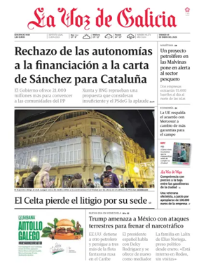 Cover of La Voz de Galicia (Vigo)