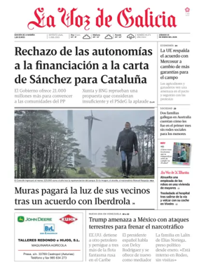 Cover of La Voz de Galicia (Viveiro)