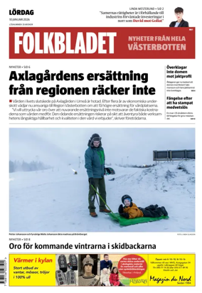 Cover of Folkbladet Vasterbotten