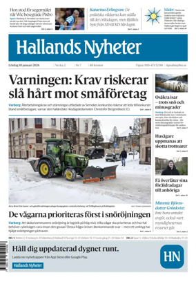 Cover of Hallands Nyheter