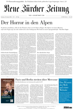 Cover of Neue Zurcher Zeitung