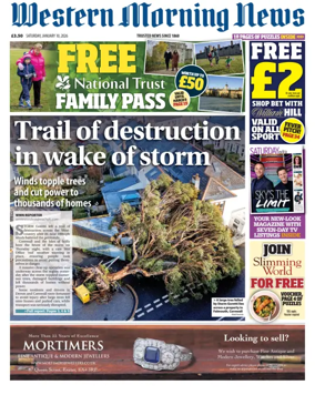 Cover of Western Morning News (Saturday)