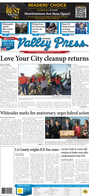 Cover of Antelope Valley Press