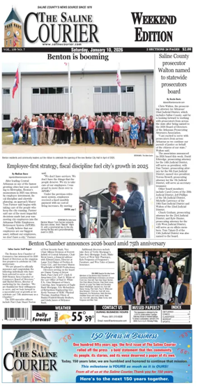 Cover of The Saline Courier Weekend