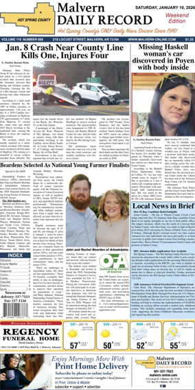 Cover of Malvern Daily Record