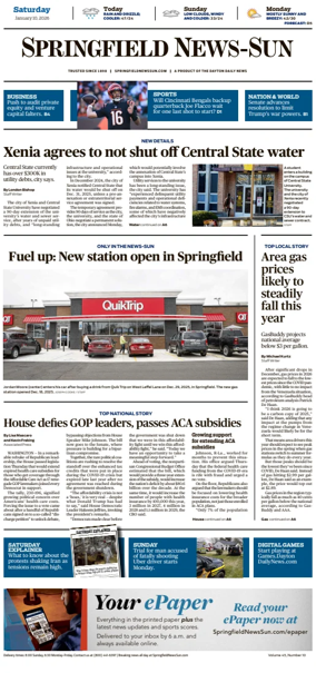 Cover of Springfield News-Sun