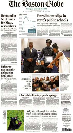 Cover of The Boston Globe
