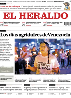 Cover of El Heraldo (Colombia)