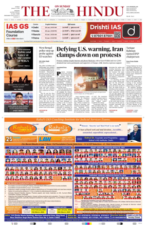 Cover of The Hindu (Kolkata)