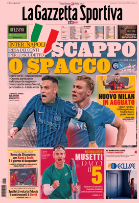 Cover of La Gazzetta dello Sport 