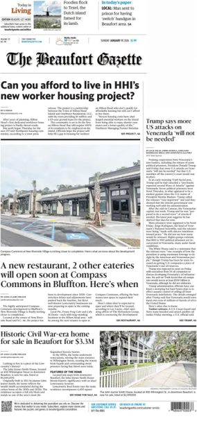 Cover of Beaufort Gazette (Sunday)