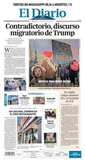 Cover of El Diario de El Paso